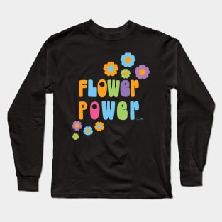 Multiple Color Flower Power Flowers Long Sleeve T-Shirt